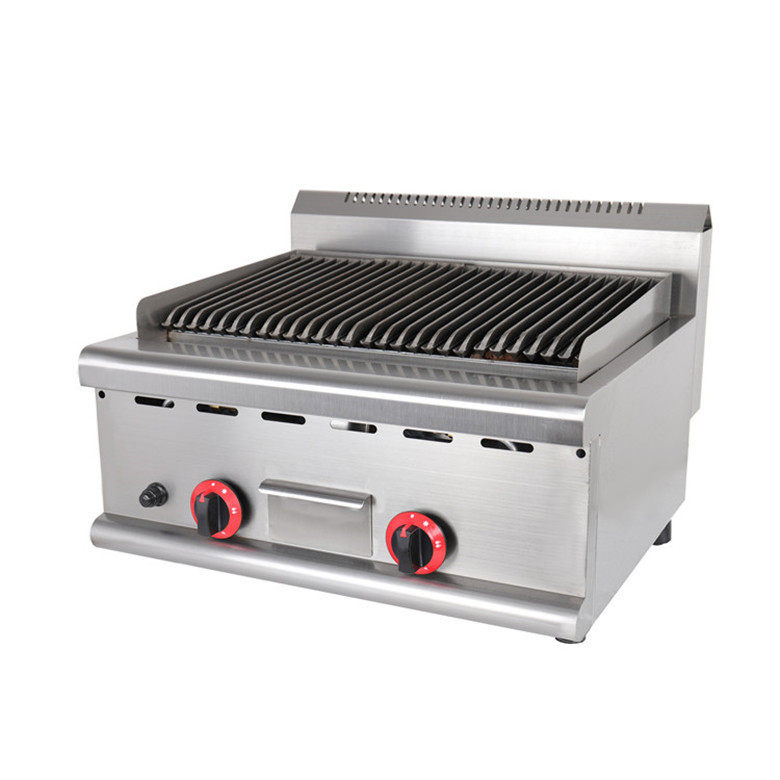 台式火山石烧烤炉煤气商用烤箱天然气牛扒炉煎条纹炉烤生蚝烤肉机