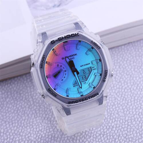 卡西欧GA2100 GSHOCK八角黑武士农家橡树学生手表 GA2110 GA-2100