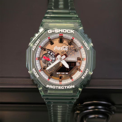 卡西欧GA2100 GSHOCK可口可乐联名八角农家橡树学生手表GA-2100