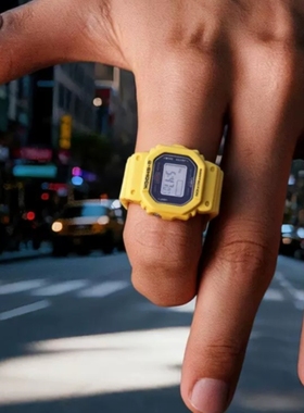 卡西欧NANO限定 GSHOCK周年限量宽彩色小方块戒指手表男 DWN-5600