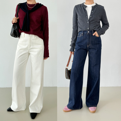 进口面料！红边赤耳阔腿裤长裤