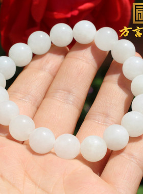 青海老坑料细腻油润羊脂白玉手串