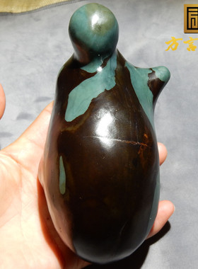 惊呆方言和田玉镇店金鹿皮蓝色蓝玉原生籽料异型意境原石玩料w1