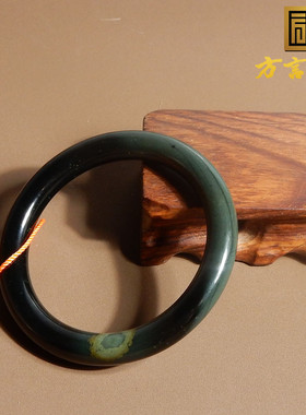 新疆塔县青玉意境手镯卡58mm圆镯