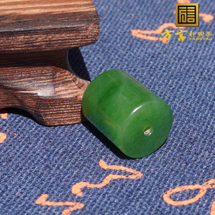 卖爆方言和田玉俄料油细润正阳绿碧玉勒子DIY配饰高质吊坠挂件A6