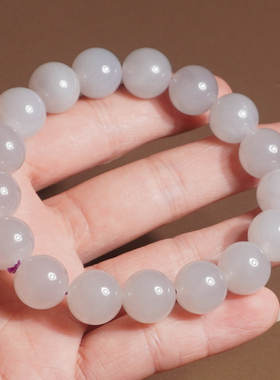 方言和田玉青海老坑烟紫高冰手串