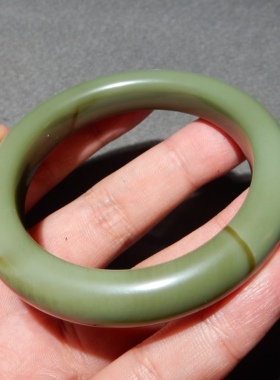 新疆沙枣青籽绢丝纹手镯54mm