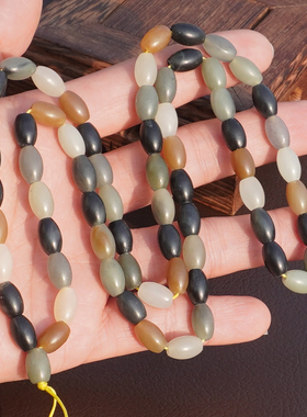 方言和田玉油润楼兰三色古风手串