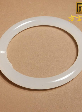 方言和田玉青海无结构白玉手镯