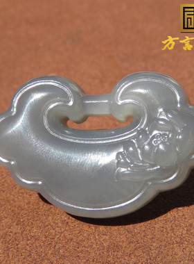 火爆方言品牌和田玉精品级巨漏青海老坑料烟紫色平安锁吊坠挂件w2