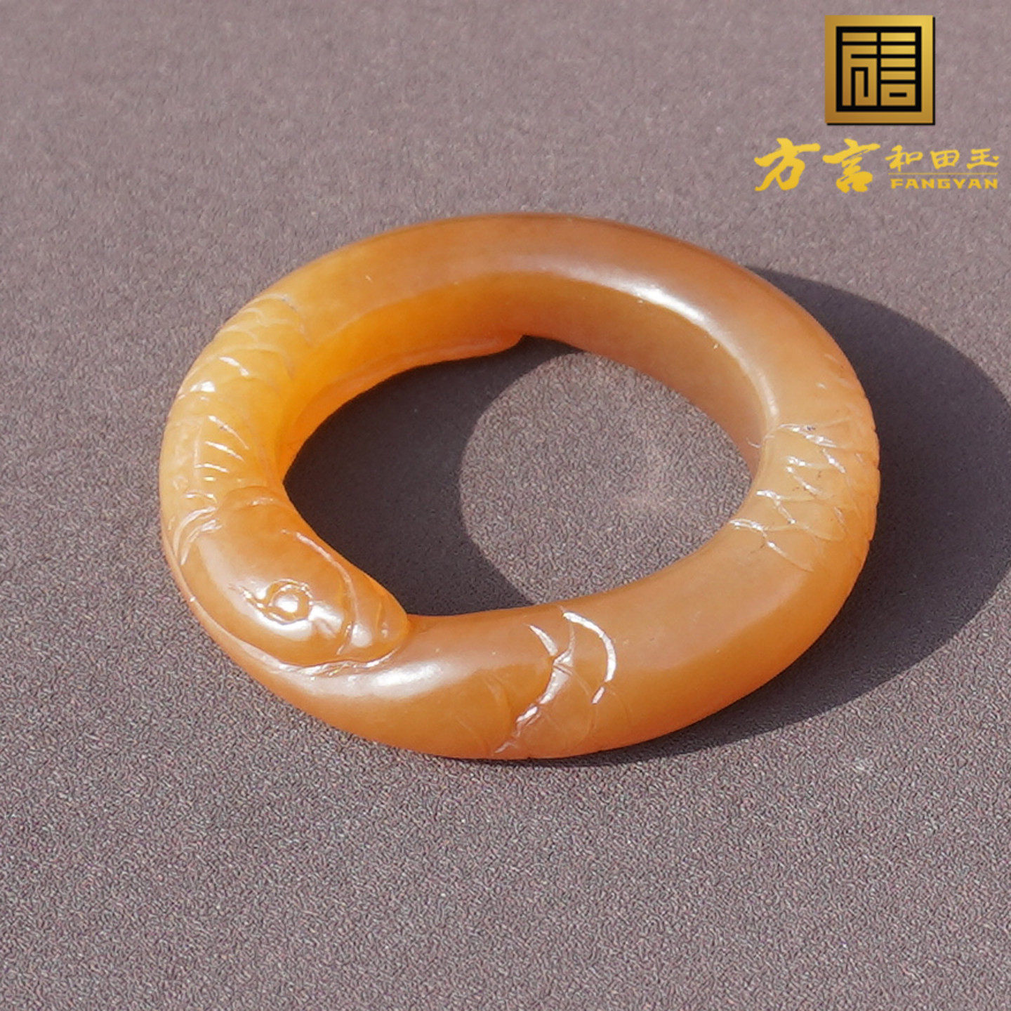 方言和田玉精品收藏新疆且末料糖玉龙行天下18mm男女款豪华戒指A6