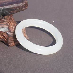 春节巨漏方言和田玉青海老坑料冰底细腻羊脂白玉卡19mm轻奢戒指A6