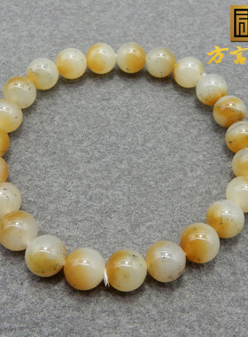 新疆和田玉且末糖白玉手链