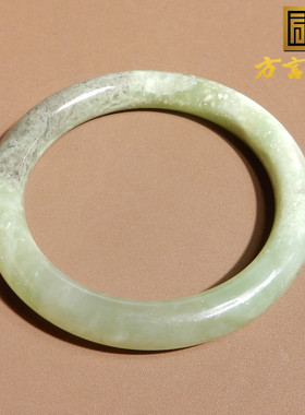 青海老坑飘翠青意境三色精美手镯