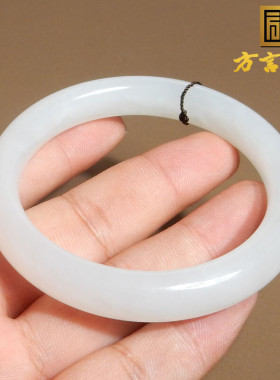 青海老坑料方言57mm正装白玉手镯