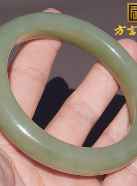 和田玉新疆油润高脂青黄口料手镯