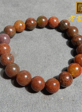 新疆带皮东陵玉10mm单圈手串手链