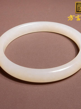火爆方言和田玉新疆且末料细润蜂蜜糖白玉内径58mm精美细条手镯A6