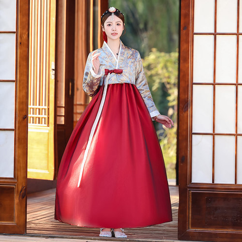2025锦缎新款女韩服宫廷