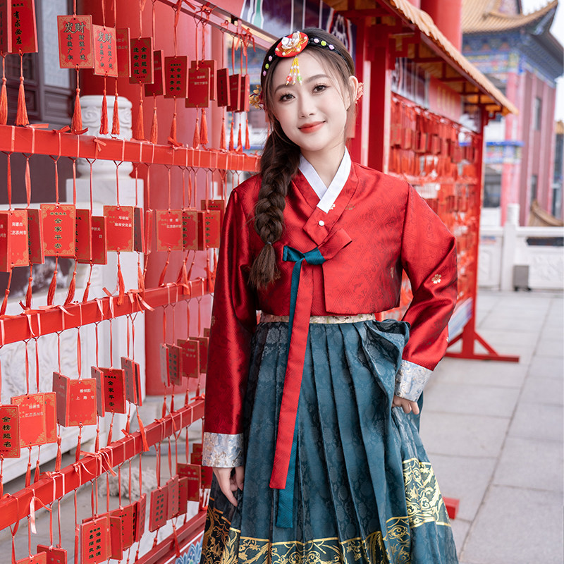 高档韩服女士延吉朝鲜族服改良传统古装婚服礼服旅拍摄影表演舞蹈