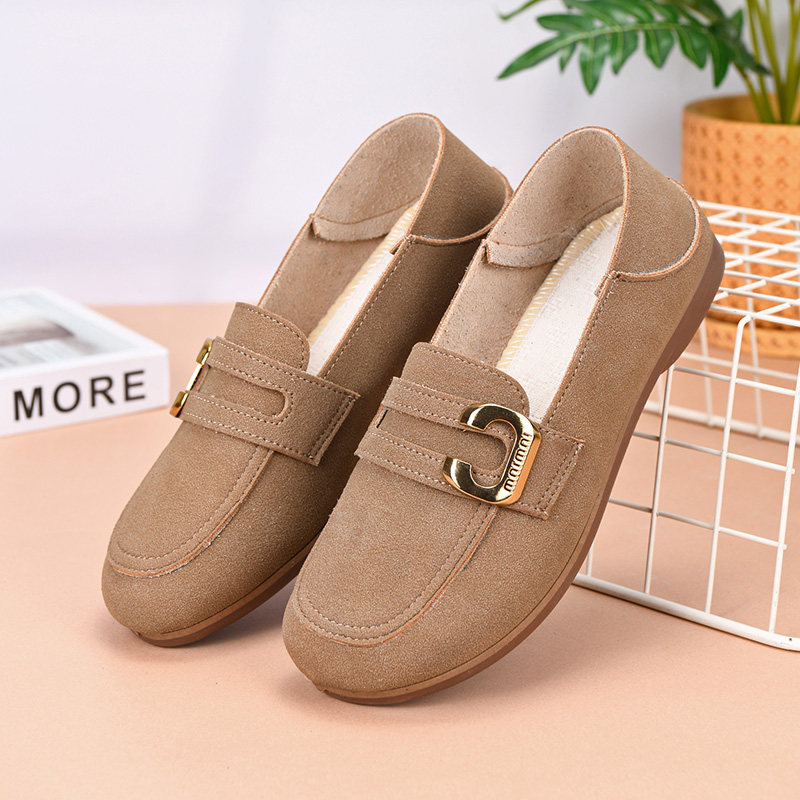 老北京布鞋女春秋新款一脚蹬乐福鞋轻便休闲豆豆鞋百搭妈妈鞋单鞋