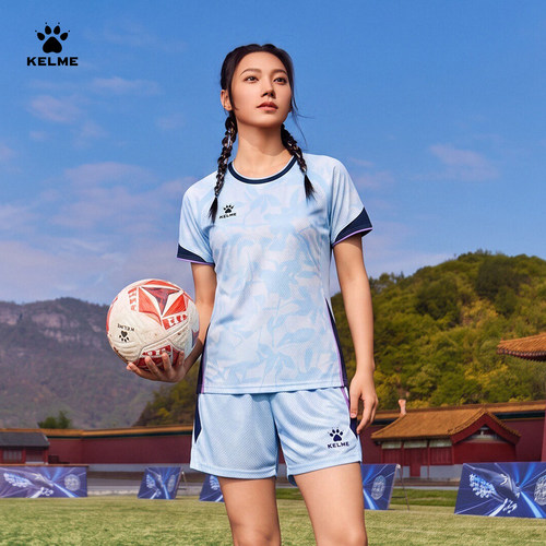 卡尔美足球服短袖女训练运动服
