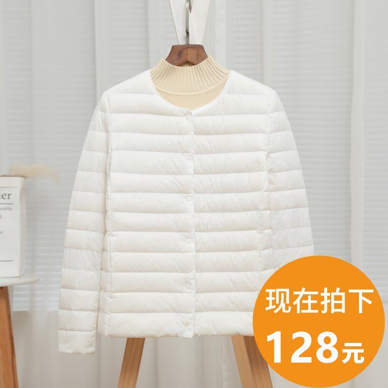 2021新款反季輕薄圓領羽絨服女保暖內膽短款大碼外套秋冬女裝無領在類目 女裝/女士精品, 羽絨服中 - 來自Buy2taobao.com提供專業的淘寶代購服務