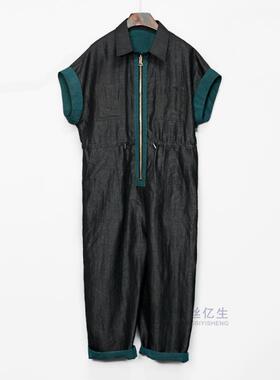 苏格蓝香云纱蓝龟新款夏季女士百搭时尚女士显高休闲连体裤X3152