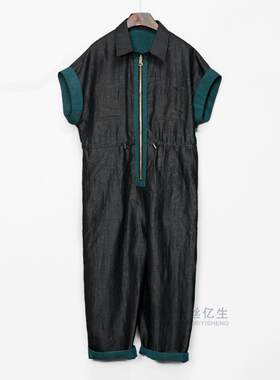 苏格蓝香云纱蓝龟新款夏季女士百搭时尚女士显高休闲连体裤X3152