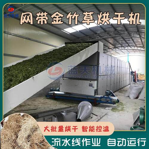 网带金竹草烘干机 连续式木贼草短颖山麦冬干燥机 金竹叶烘干设备