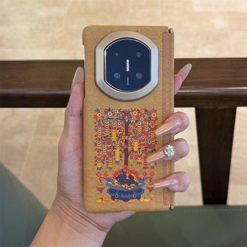 磁吸双中轴适用华为MateX7手机壳新款凯夫拉纹摇钱树mateX6典藏版全包防摔x5碳纤维纹高级感x3商务男保护套