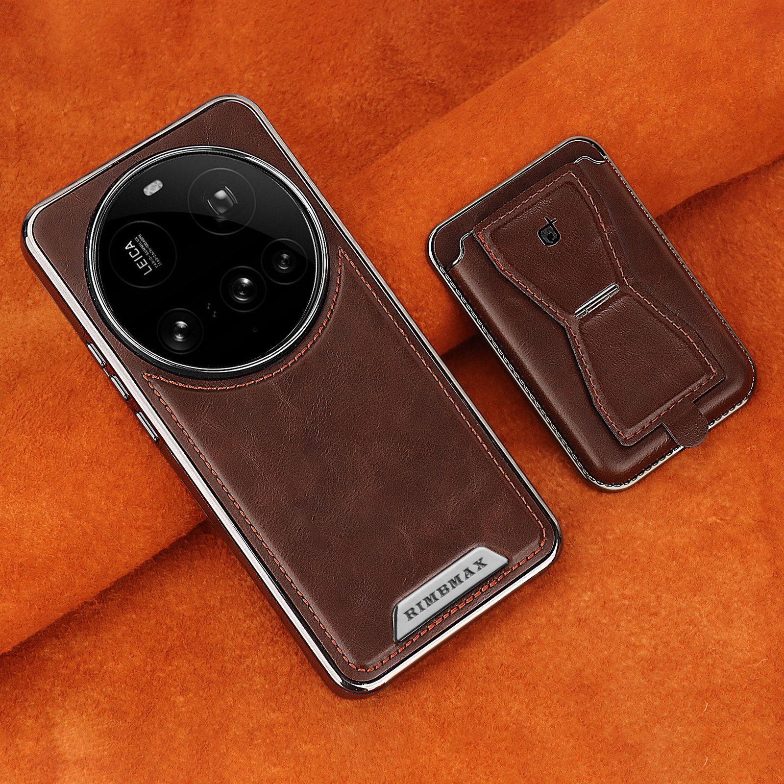 适用小米15Ulrra磁吸插卡支架手机壳15u新款磁吸卡包真皮手