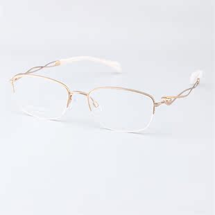 CHARMANT夏蒙眼镜架线钛系列女士半框时尚光学镜架可配近视XL2925