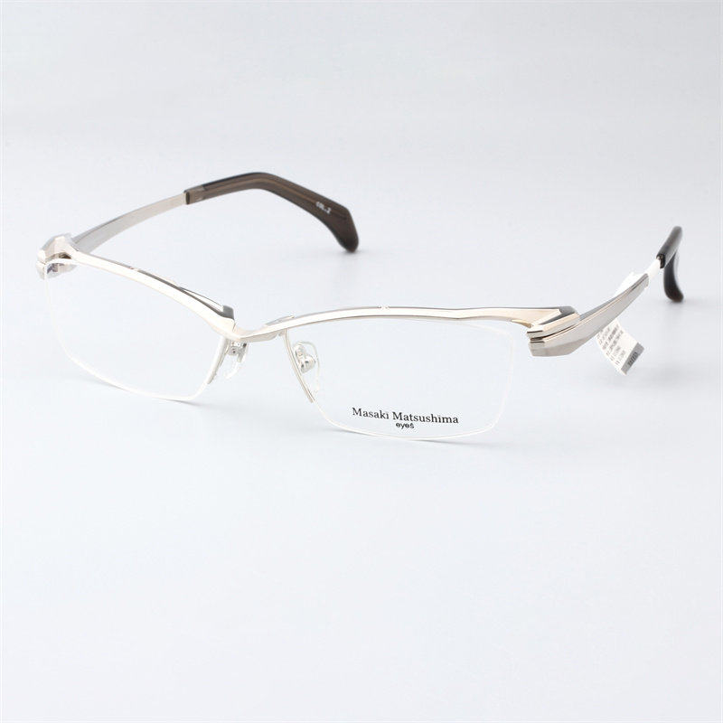 Masaki Matsushima松岛正树眼镜架钛大脸斯文近视眼镜框男1246