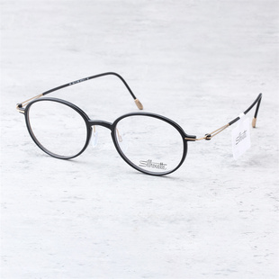 Silhouette诗乐眼镜架圆形钛架男女款 近视眼镜框超轻可配镜片2924