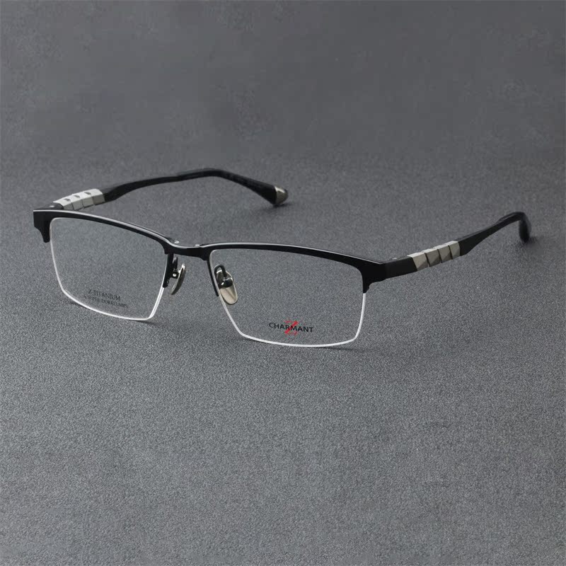 CHARMANT夏蒙眼镜架Z钛27034系列男商务半框ZT27099