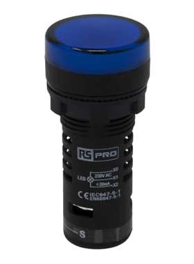 RS PRO RS PRO 面板安装式蓝色LED导灯 22毫米切口 IP65 圆形230V