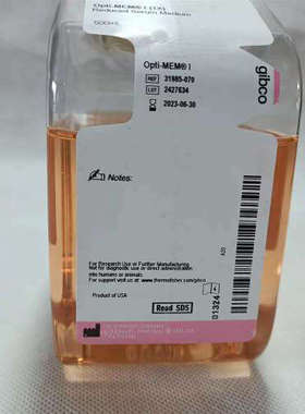 Gibco 31985070 Opti-MEM I 减血清培养基含L谷氨醯胺Invitrogen