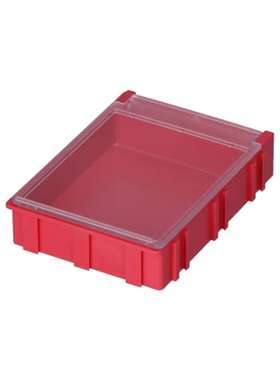 Licefa 8150032 Licefa 1单元红色透明隔间盒 21mm x 63mm x 85.3