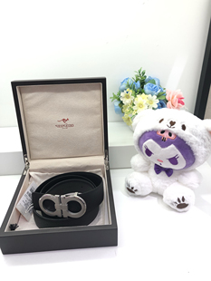 SEOSEOO袋鼠男皮带真皮板扣打孔时尚头层牛皮商务休闲礼盒装皮带