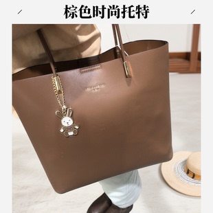 SEOSEOO袋鼠女包高级通勤大容量2025新款腋下包百搭简约托特包金