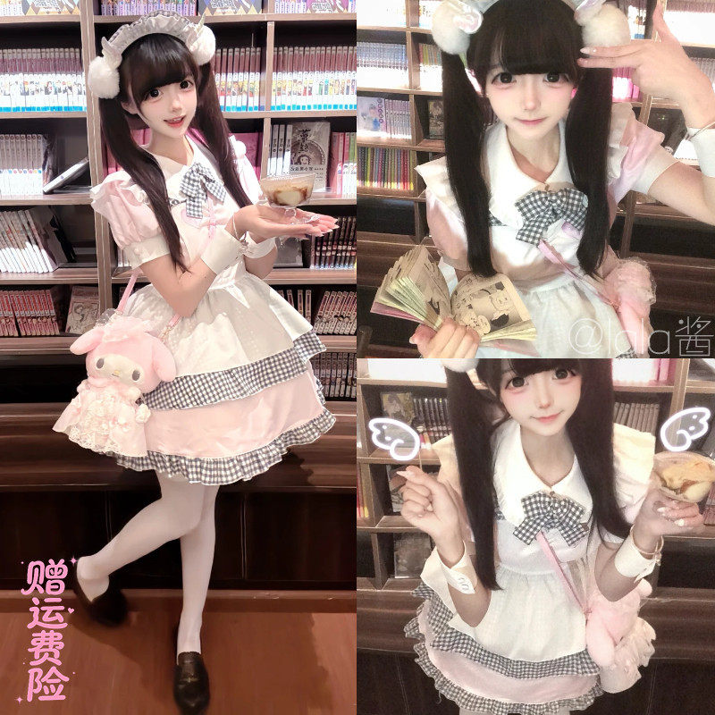 【高品质】情人节天使女仆护士莉帕莱连衣裙粉色lolita原创设计