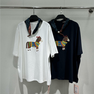 显瘦上衣时尚 女装 打底衫 短袖 1286芮娜依莲2026春新款 T恤小衫 大码