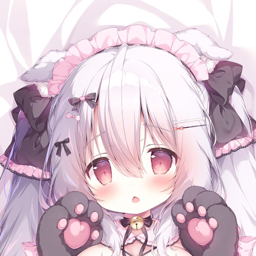 桃豆こまもち メイドらいらち 猫娘 二次元动漫周边等身抱枕套