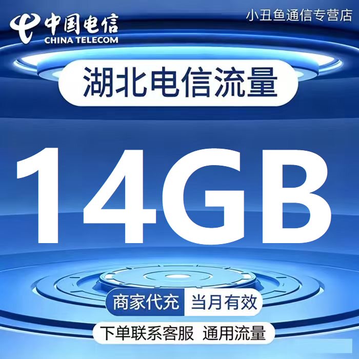 湖北电信流量充值10GB流量包3G4G5G全国通用流量叠加油包当月有效