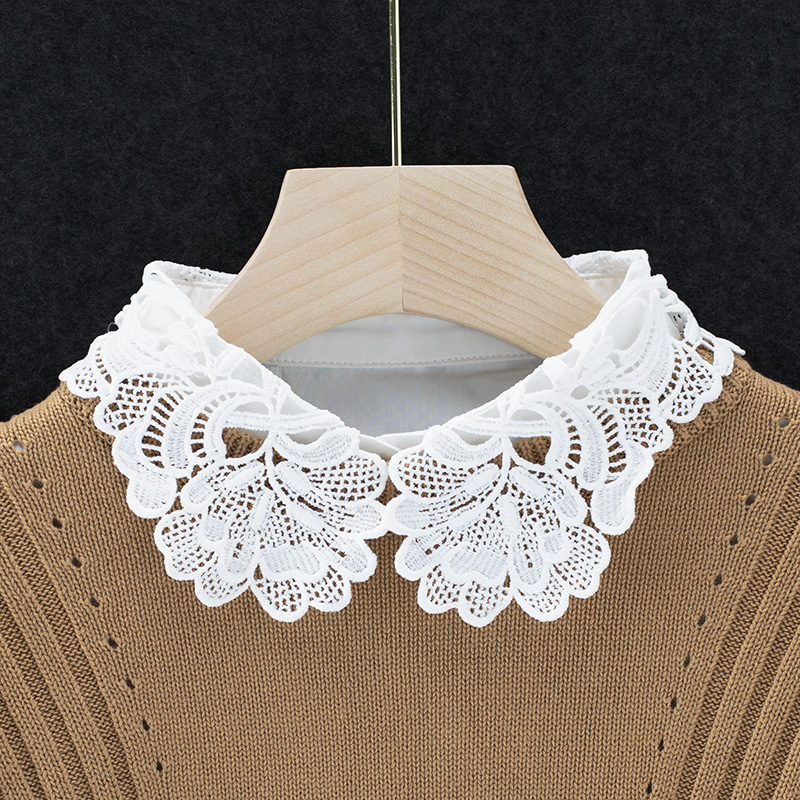 韩版假领子女百搭假领绣花镂空
