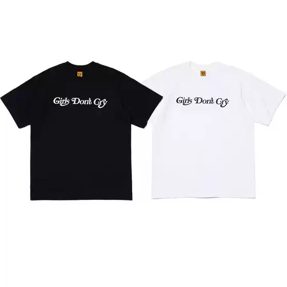 In-Stock New Human Short-Sleeve T-Shirt for Girls, No Crying, Limited Edition, Slub Cotton, Trendy Brand, Unisex