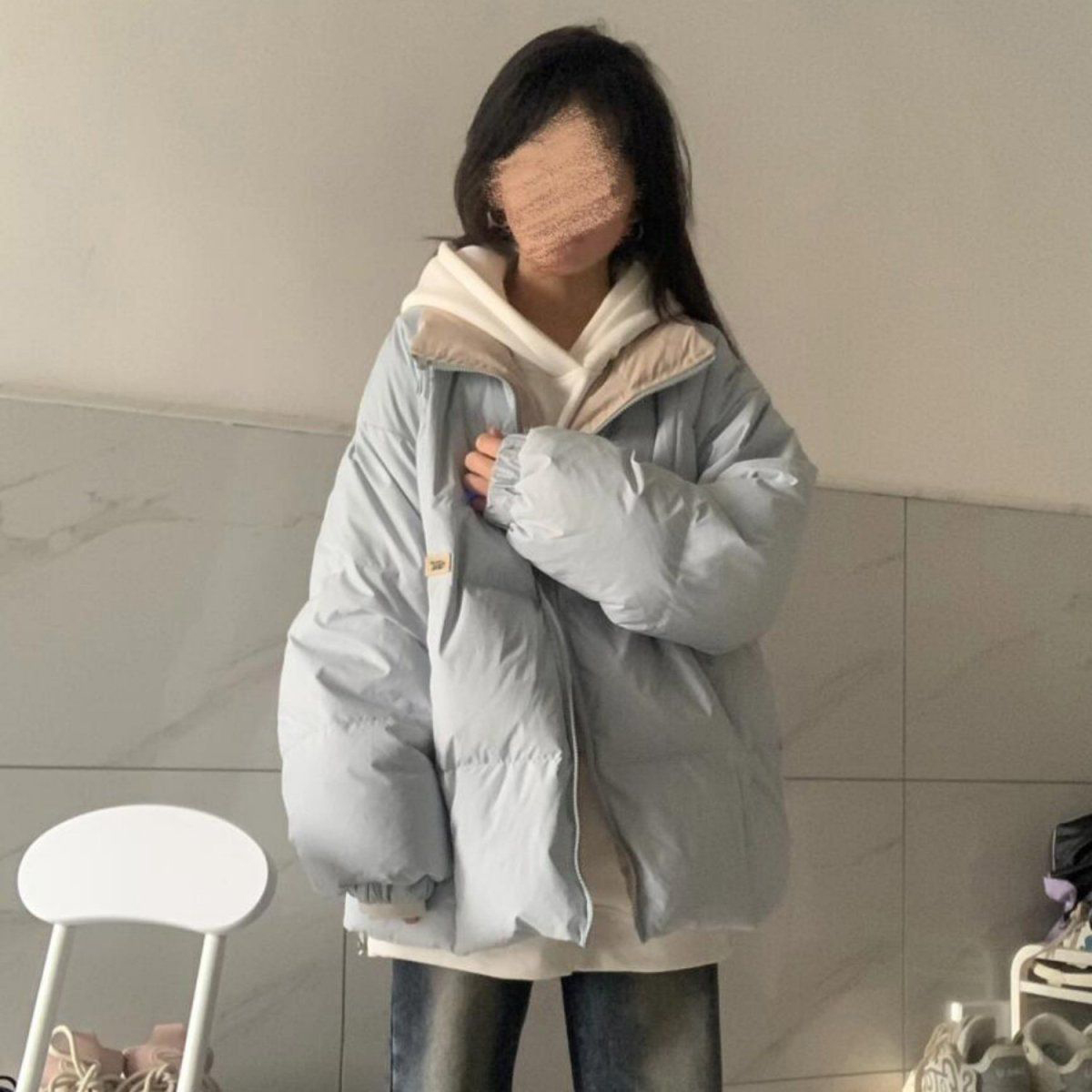 清新学院风宽松短款拉链棉衣2025秋冬季新款加厚面包服羽绒棉服女