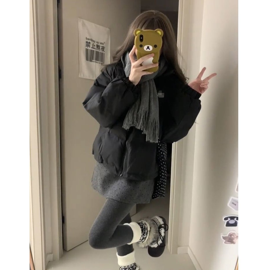 立体冬季新款百搭保暖外套面包服