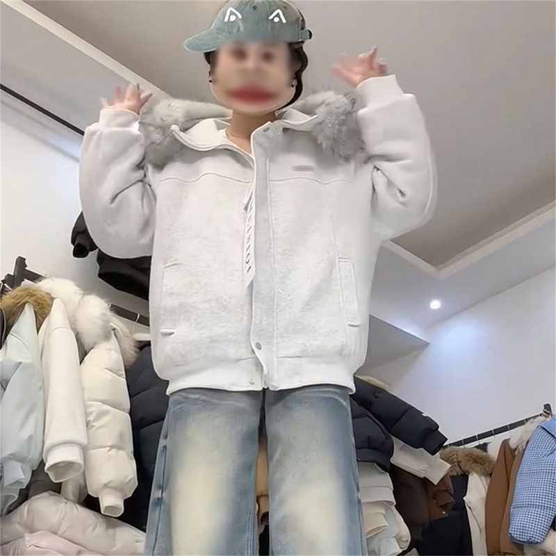 冬季加厚保暖毛领棉衣棉袄男女